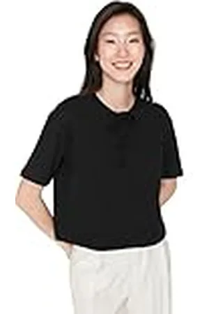 Trendyol Loungewear för kvinnor, avslappnad, standard, rund hals, vävd blus, , M