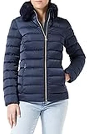 Geox Kvinnors W BETTANIE Down Coat, Black IRIS, 38