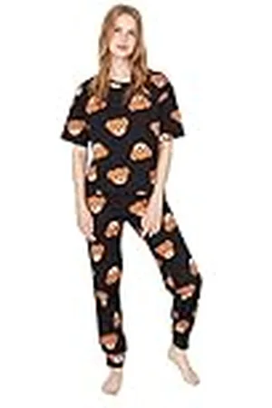 Trendyol Kvinnors teddy björn tryckt stickad pyjamas pyjamas-set, XL