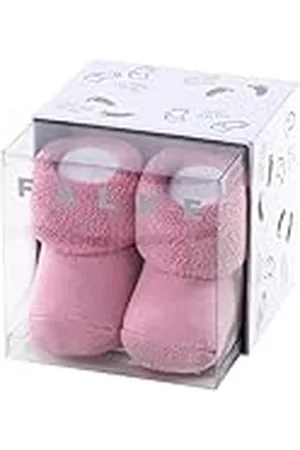 Falke Unisex baby första strumpor andas hållbar bomull hudvänlig tjock särskilt mjuk med plysch enfärgad elastisk zon på fotleden i presentförpackning 1 par, , 68
