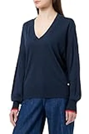 Scotch&Soda Avslappnad V-hals tröja för kvinnor, , M