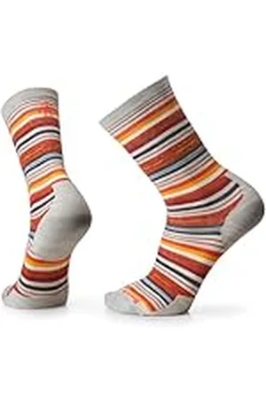 Smartwool Unisex Margarita crewstrumpor, merinoull vardagsstrumpor, promenader för kvinnor och män, vandring och löpning, sömlös tådesign, lätt och andningsbar naturlig merinoull, , S