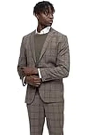SELECTED SELETED HOMME SLHSLIM-Neil Brown Blue Check BLZ B NOOS, , 48