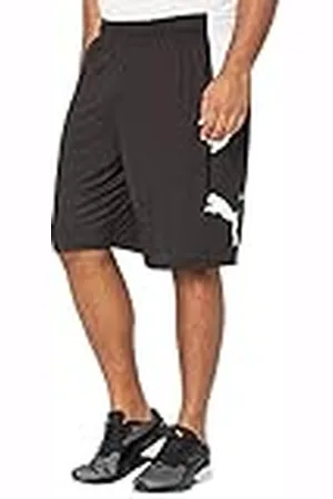 PUMA Stora och höga shorts för män, Svart- vit, L Lång