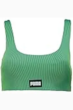 PUMA Badbyxor kvinnor ribbad skopa hals topp 1P, , XS