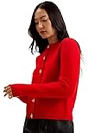 Ted Baker Kvinnors Wmk-jaycey-rosa knapp rund hals cardigan tröja, , 34