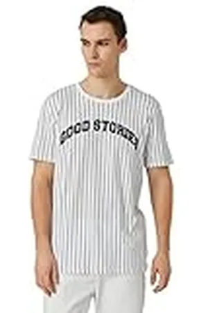 Koton Herr slogan tryckt T-shirt crew neck kortärmad, , S