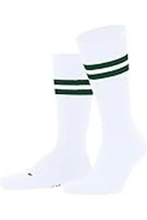 Falke Unisex strumpor Dynamic U SO bomull mönstrade 1 par, vit (White-Green 2700), 39–41, , 39-41 EU