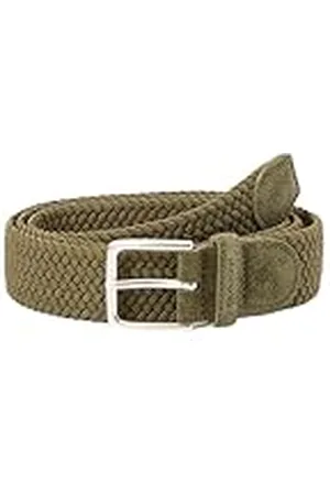 GANT Elastiskt flätat bälte för män, junipergrön, standard, , one size