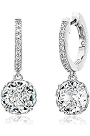 Kate Spade Pave Huggies, Clear/Silver