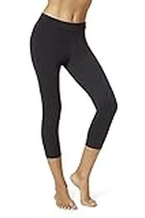 HUE Dam brett midjeband mörkläggning bomull capri leggings, diverse strumpor