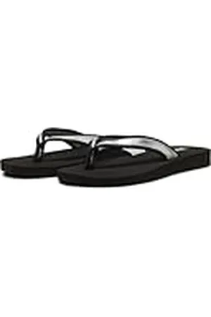 PUMA Sandy Flip Metallic Shine Flop för kvinnor, svart silver svart, 35.5 EU