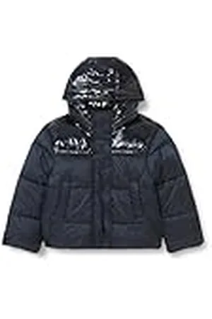 TOM TAILOR Flicka Shiny Puffer vinterjacka med huva, , 176 cm