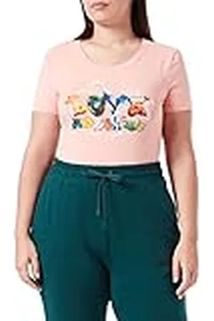 Moschino Dam tight-passform korta ärmar med graffititryck t-shirt, , 46