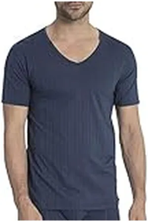 Calida Pure & Style T-shirt för män, med V-hals, gjord av mjuk PIMA-bomull, maskulin nåldragsko, andas, snabbtorkande och lukthämmande, , 50 SE