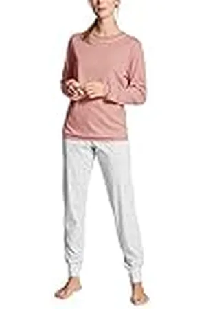 Calida Kvinnors söta drömmar pyjamasset, ogenomskinlig, Rosa (Rosenknopp 251), XS