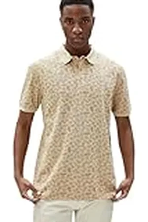 Koton Herr Polo T-shirt Blommig tryckt kortärmad knäppt bomull, , XL