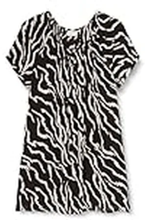 Kaffe Plusstorlek Tunic kortärmad rund hals tryckt casual passform, , 46 stor