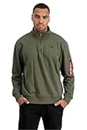 Alpha Industries X-fit tröja med halv dragkedja för män, , M