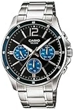 Casio Analog kvartsur för herr med rostfritt stål Acero armband MTP-1374PD-2AVEF