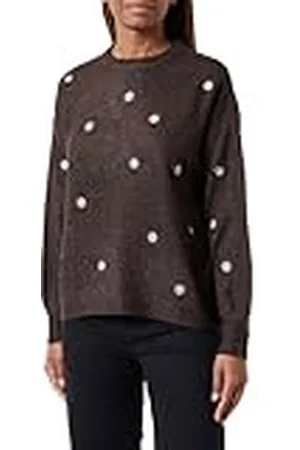 Kaffe Kvinnors tröja med 3/4 längd ärmar Crew Neck Casual Fit, , M