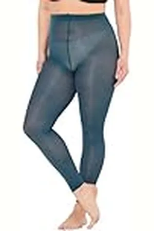 Ulla Popken Damer stora storlekar överdimensionerade plus size strumpleggings, 60 den, platta sömmar, , 56-58