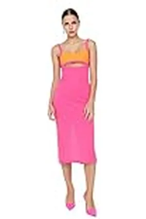 Trendyol Dam midi bodycon stickad klänning med normal passform, , 38, , 64 SE