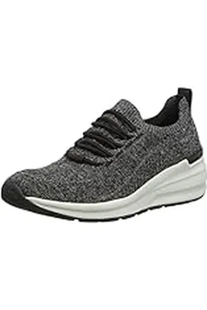 Skechers Dam miljard vävda promenaders sneaker, Svart Heathered Stickad, 39.5 EU