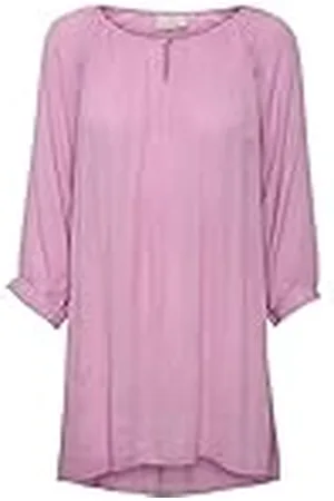 Kaffe Dam Tunic 3/4 ärm vanlig passform bärnsten tunic, , 38