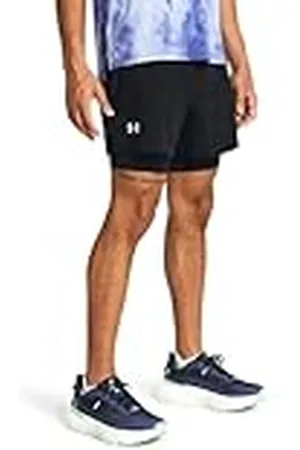 Under Armour UA Fly by 3 tum shorts, svart/vit/reflekterande, XXL, Svart/Svart/Reflekterande, XS