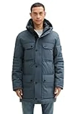 TOM TAILOR Män 1042524 Parka, 27604-Stormy Blue, L, , L