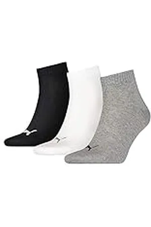 PUMA Unisex kvartsstrumpor, Grå/ /svart, 43-46 EU