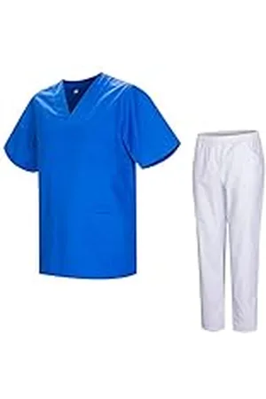 MISEMIYA – unisex skrubbset – medicinsk uniform med topp och byxor 817-8312-BLANCO, , XL