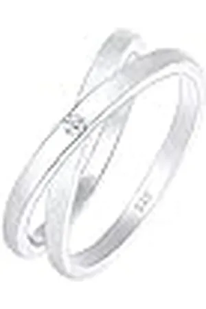Elli Diamore dam ring ring ring ring kors diamant (0,02 ct) i 925 sterlingsilver e , 56, colore: , cod. 0607682417_56