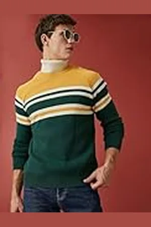 Koton Herr flerfärgad tröja crew neck, , M