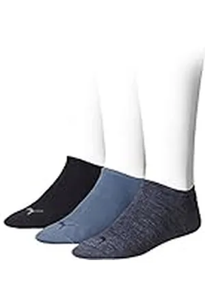 PUMA Herr unisex sneaker vanlig 3P-strumpa, denimblå, Storbritannien 6-8 (paket med 3)