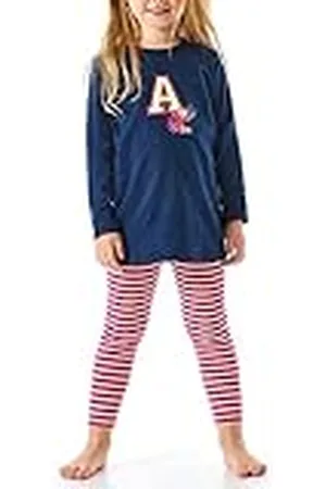 Schiesser Mädchen Schlafanzug Nachthemd mit Leggings lang - 100% Organic Bio Baumwolle - Größe 92 bis 140