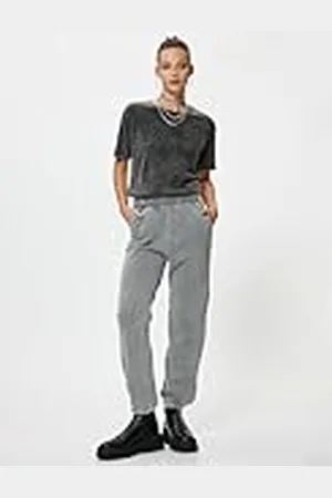 Koton Dam relax fit ficka detalj elastisk midja joggingbyxor sweatpants, , XS