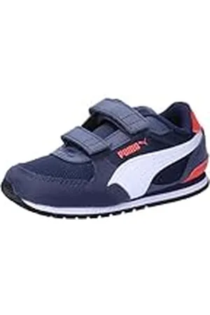 PUMA St Runner V3 Mesh V Inf, Unisex Baby Sneaker, Peacoat White Red, 20 EU