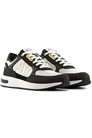Armani Exchange Dusseldorf Embossed geometriska motiv sneakers, BLK INK+BLK+OFF WHIT, 40 EU, , 40 EU