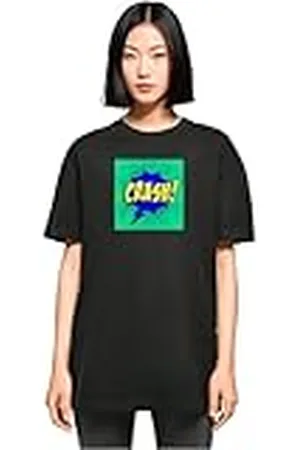Merchcode Dam-t-shirt damer crash comic pojkvän te, överdimensionerad passform, bomull 100 percent, XL, , XL