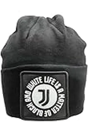 Juventus Skipper Hatt Stickad Slät Broderad Läderlapp 52% VI 30% PL 18% PA 133471, , one size