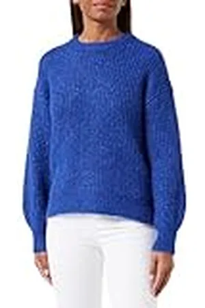 Kaffe Kvinnors tröja Crew neck avslappnad passform långa ärmar Fuzzy Rib Knit, , XXL