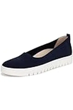 Vionic Kvinnors Uptown skimmer stickad balett platt, marinblå tyg, 6.5 UK, , 39.5 EU