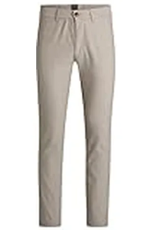 HUGO BOSS Chino_Slim herrbyxor, platt, Öppen brun246, 30W x 34L