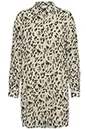 Kaffe Damskjorta klänning tunic tryckt långärmad lös shorts, , 40