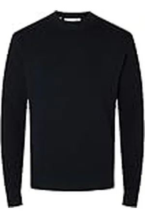 SELECTED SELETED HOMME Herr Slhskipper Structure Crew Neck W stickad tröja, , XXL