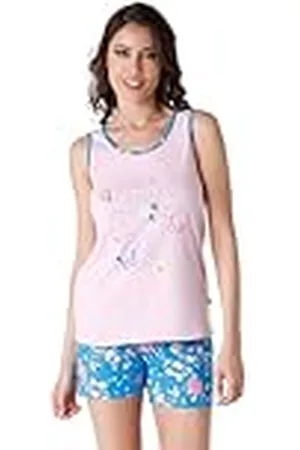 Lovable Bomull Jersey ärmlös och shorts sovkläder, , L dam, , L