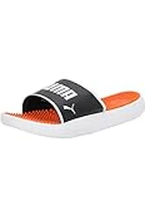 PUMA Softride glidmassage sandal för män, Svart vit cayennepeppar, 39 EU