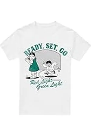 Squid Game Röd Ljusgrön Ljus Fakeaway Unisex T-shirt, Vit, XXX-Large, , 3XL